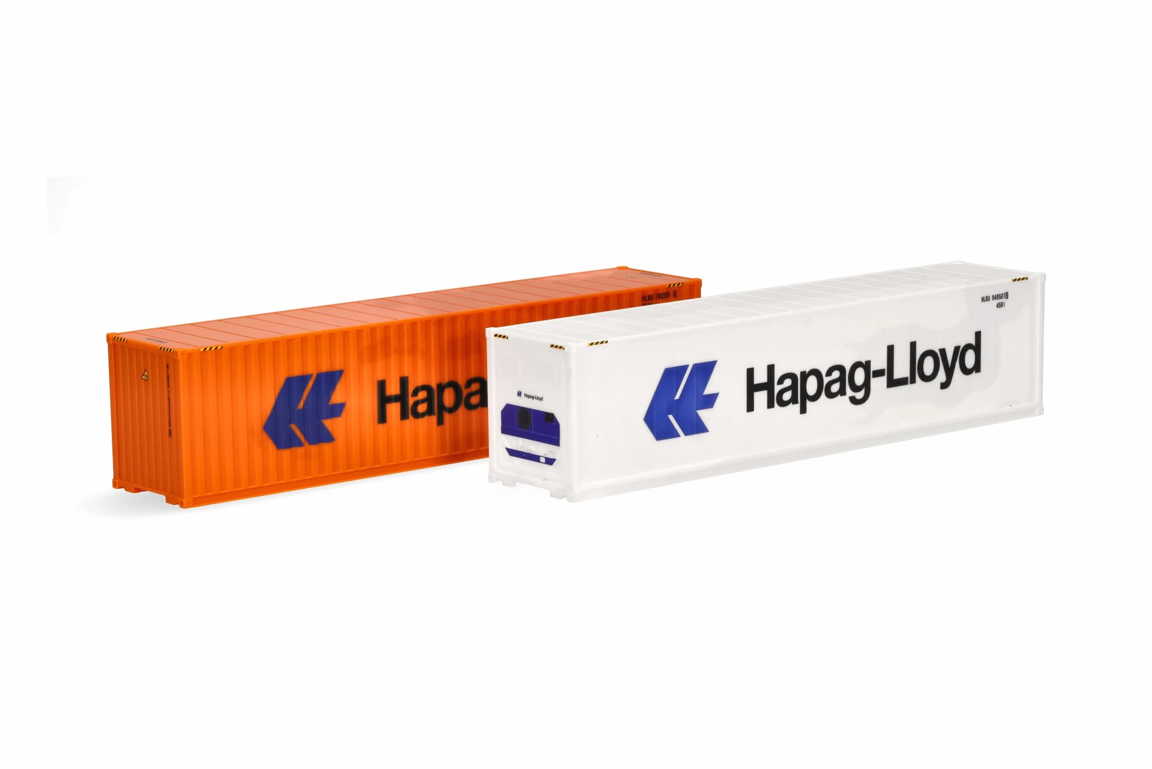 Herpa Zestaw pojemników w skali 1:87, "Hapag Lloyd", miniaturowy plastikowy, wyprodukowany w Niemczech, edycja kolekcjonerska