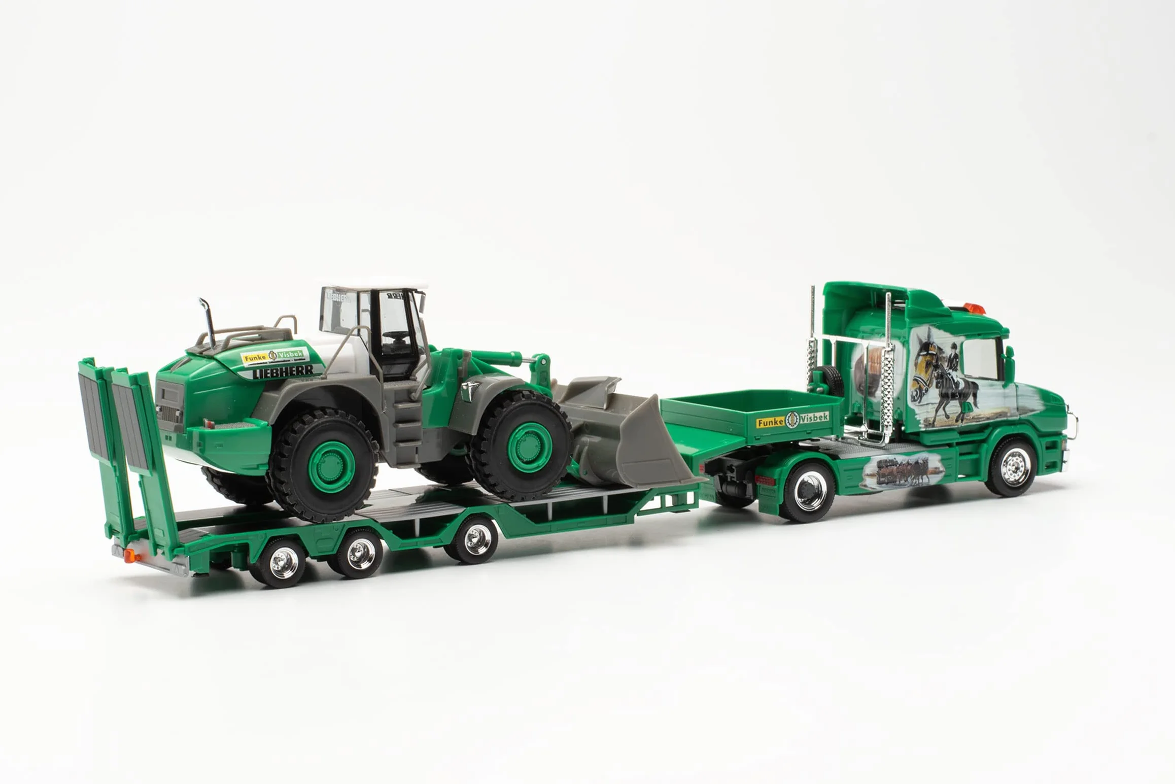 Herpa Scania Model 143 "H.E. Payne Ciągnik naczepa lodówka 1:87, do Dioramy, modelarstwa, części kolekcjonerskie, dekoracja, Made in Germany, tworzywo sztuczne