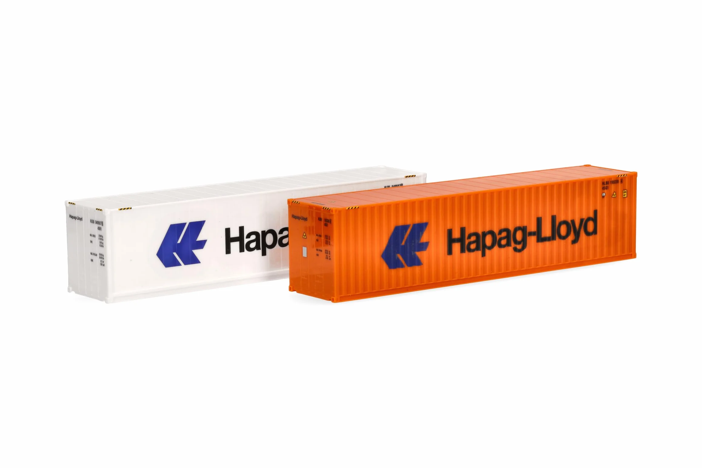 Herpa Zestaw pojemników w skali 1:87, "Hapag Lloyd", miniaturowy plastikowy, wyprodukowany w Niemczech, edycja kolekcjonerska