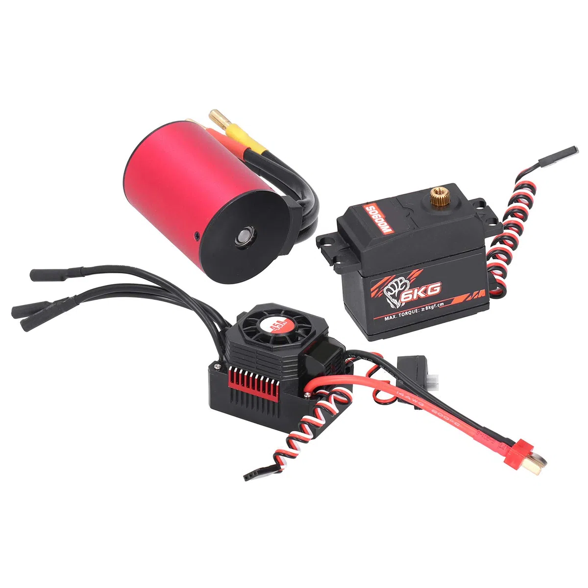 Zestaw silnika bezszczotkowego 3650 3100KV Wysoka wydajność dla entuzjastów samochodów RC w skali 1/10