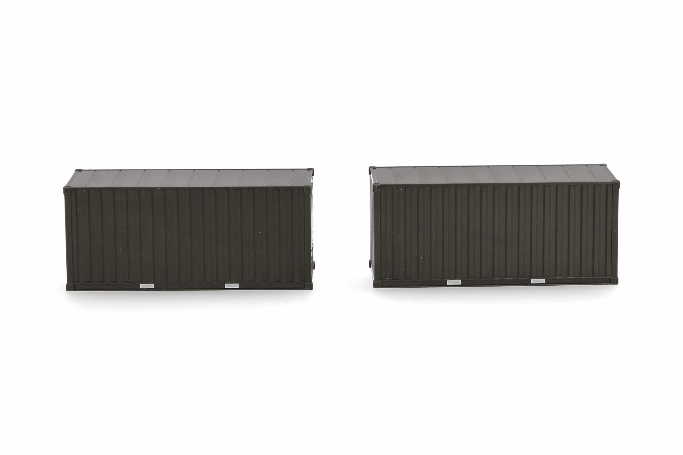 herpa 747127 akcesoria 2 x 20 ft kontener Bundeswehry, brązowo-zielony (bez nadruku) w skali 1:87, model miniaturowy, tworzywo sztuczne